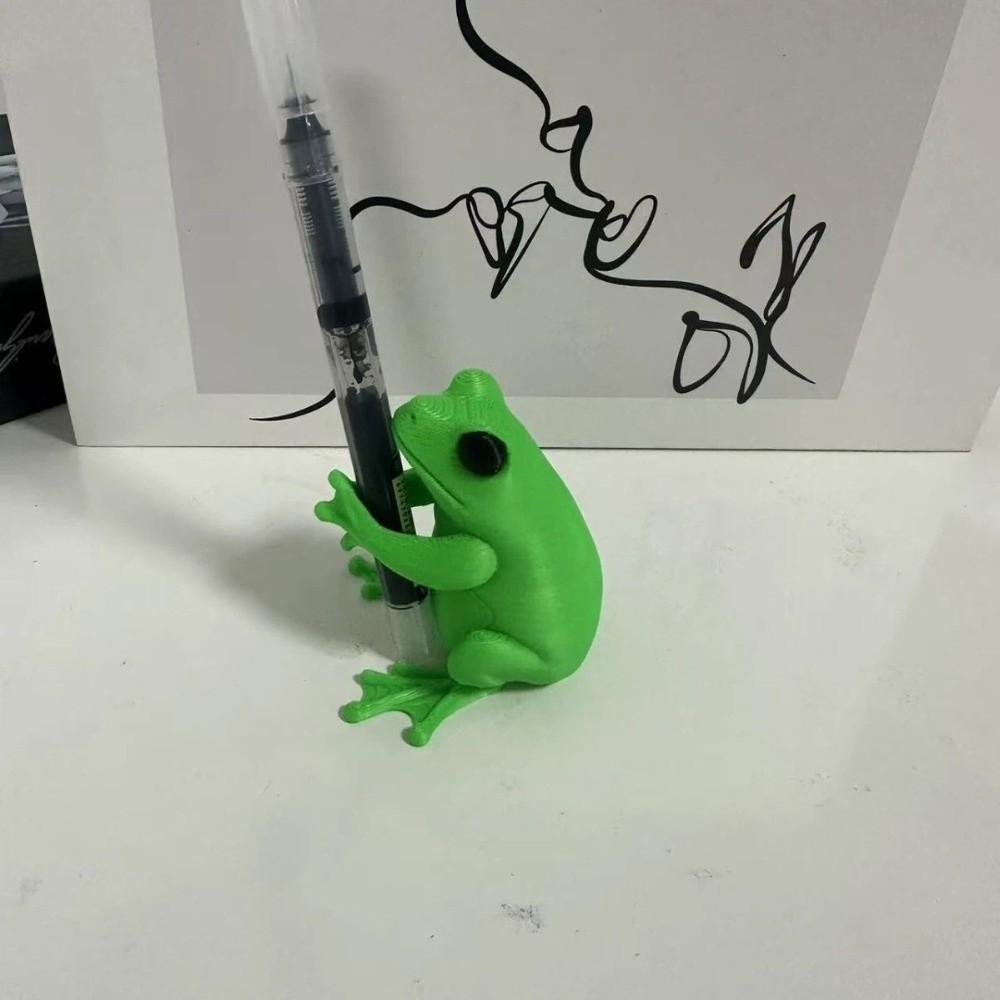 Plastic Novelty Frog Pen Stand Unique Frog Stationery Holder Stationery Display