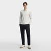 FILA White Fashion Simple Classic Basic Solid Color Casual Light Business Versatile Comfortable Long Sleeve Polo Shirt Men tops F11M613218FGY
