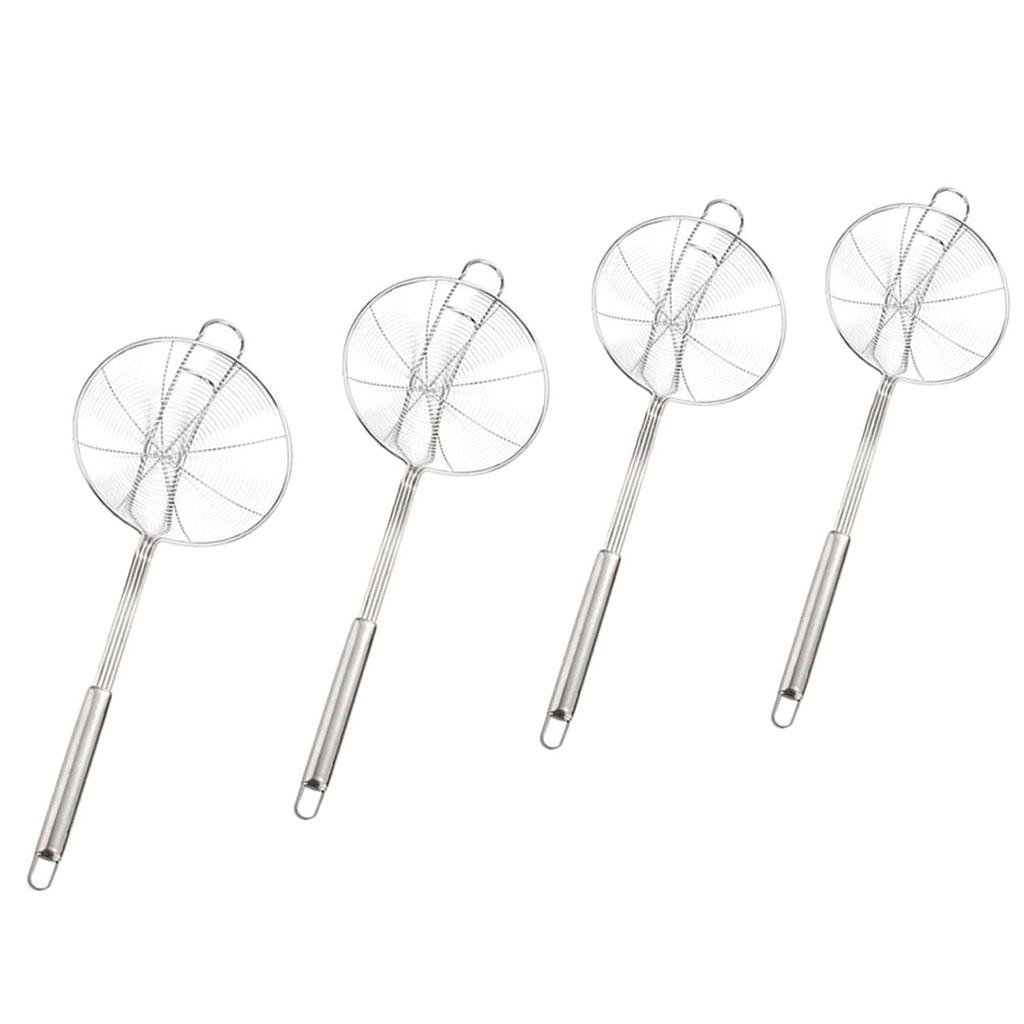 Slotted Spoon Stainless Steel Handle Grip Design Strainer Ladle for Kitchen