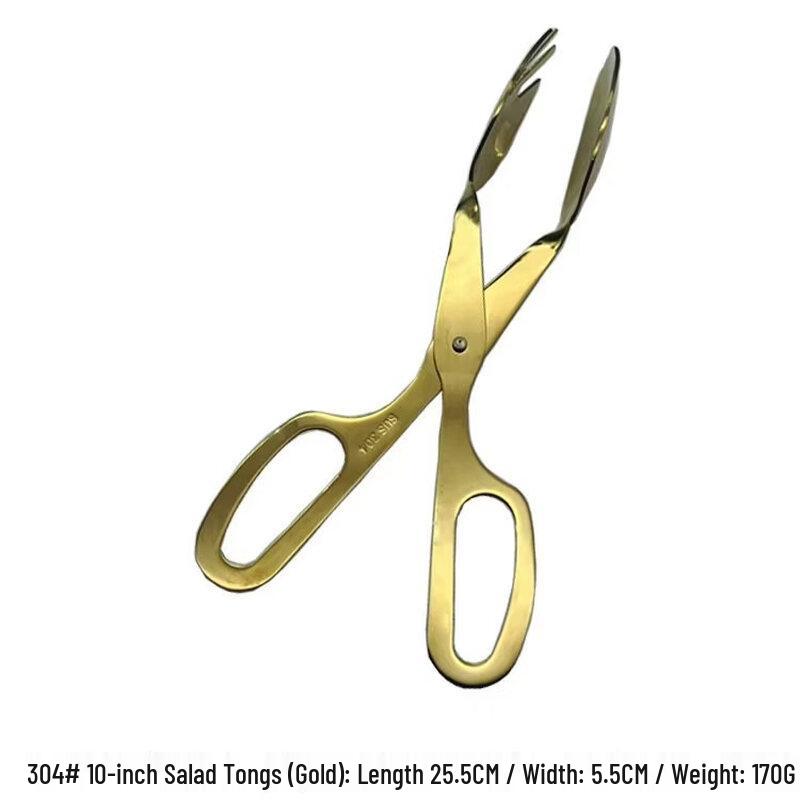 Abdo 10-inch Gold 304 Stainless Steel Scissor Tongs