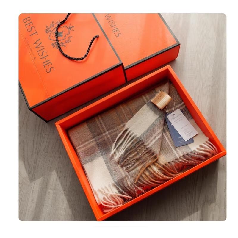 

HANDUNYOU Australian Wool Plaid Scarf