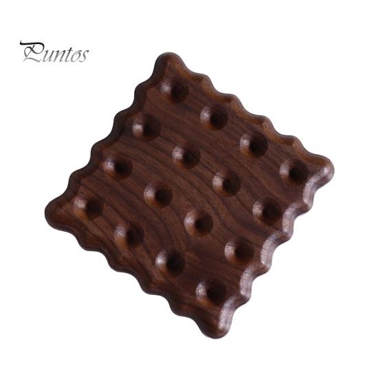 Sottobicchiere in legno Radice di loto Fette Biscotti Fiori Sottobicchiere da tavolo Tappetino isolante versatile per la decorazione domestica
