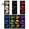 Dark Fantasy Home Ornaments 3Pcs Halloween 3 Tier Skull Bookends, Gothic Resin Bookshelf Decor for Office, Skeleton Statue Bookshelves Spooky