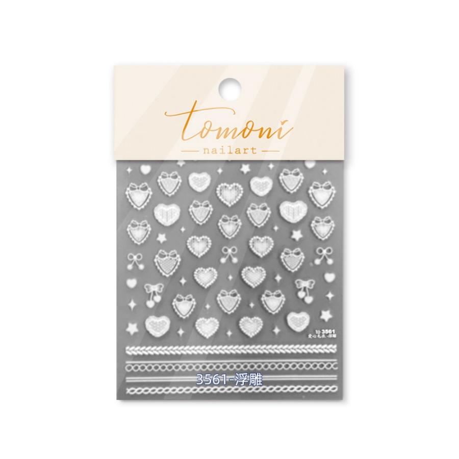 5D embossed nail art sticker high quality Christmas series nail stickers Christmas three-dimensional gold edge bear nail sticker