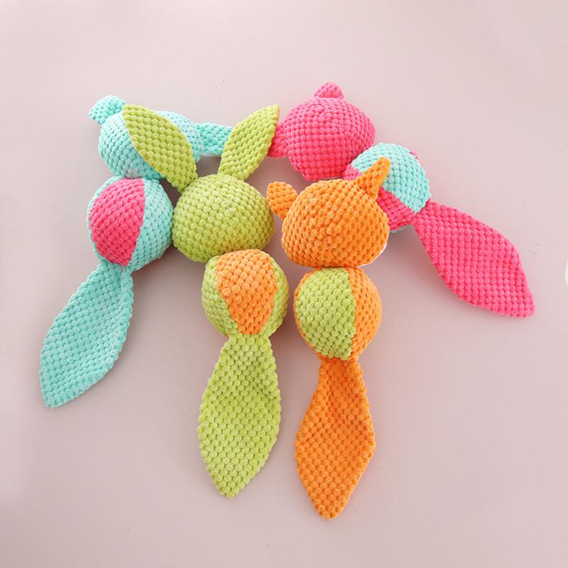 1 PC Pet Plush Toy Dog Bites and Sounds Interactive Toys for Indestructible Dogs Corn Velvet Ball Shaped Speaker Cute Animal Shape