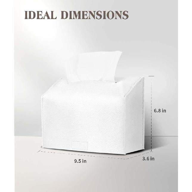 Livelab Paper Towels Cover Compatible with Kleenex Disposable Paper Hand Towels, PU Leather Tissue Box Holder Dispenser for Tabletop, Bathroom, Car,