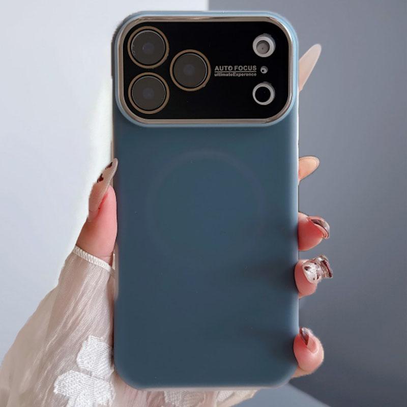 Luxury Large Window Jelly Matte Magnetic forMagsafe Case foriPhone 17 16 15 14 Pro Max Wireless Charge Candy Defender Cover