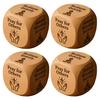 Christian Prayer Dice Handmade Wooden 6-Sided Decision Dice with Faith Engravings Religious Inspirational Dice