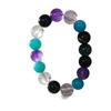 High Quality Natural Amethyst White Crystal Malachite Amazonite Bracelet