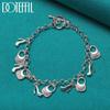 Shoes Bag Pendant Bracelet Silver Beautiful Jewelry