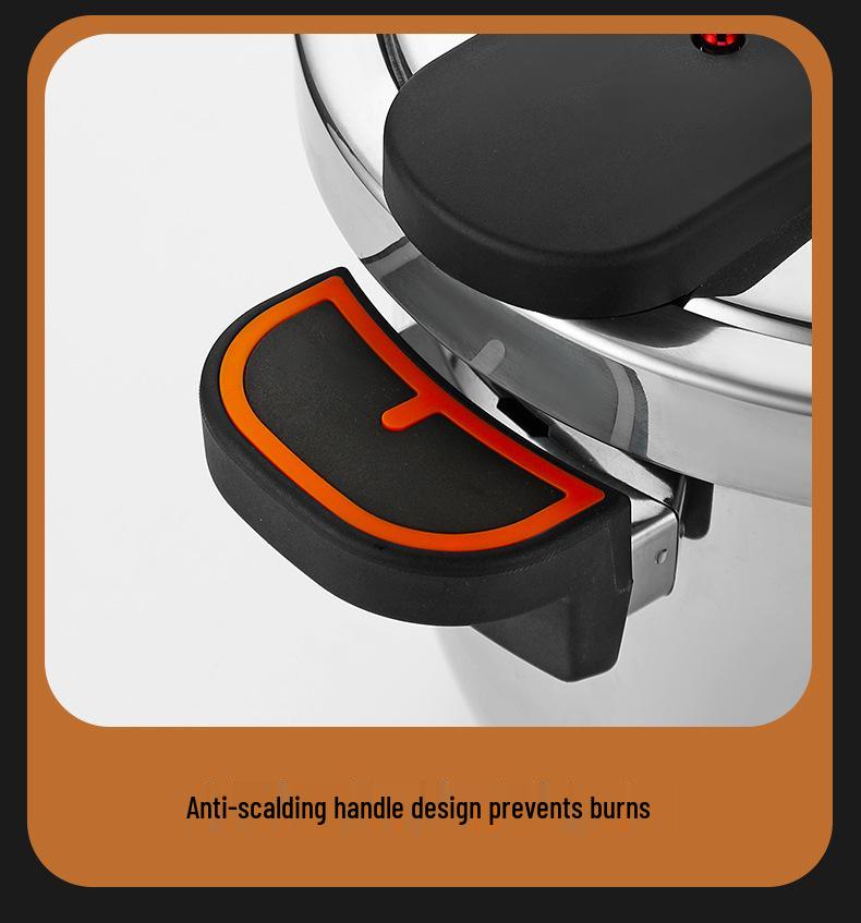 Oală sub presiune populară din oțel inoxidabil 304 tip K cu buton antiexplozie