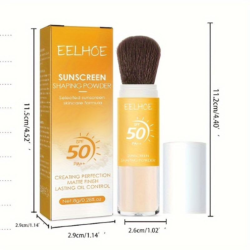 Tvarovací pudr s ochranou proti slunci - Lehký a jemný, Sypký pudr s přirozeným finišem pro všechny typy pleti, Kontrola mastnoty s faktorem sluneční ochrany 50%+ PA+++++