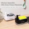 Dishwasher Dispenser, Press Type Manual Soap Dispenser, 2-in-1 Liquid Dispensing Methods, Easy To Detachable and Washable Sponge