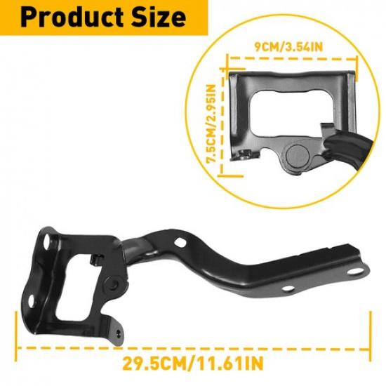 New Set Of 2 Hood Hinges Driver & Passenger Side LH RH For Toyota Prius C Pair