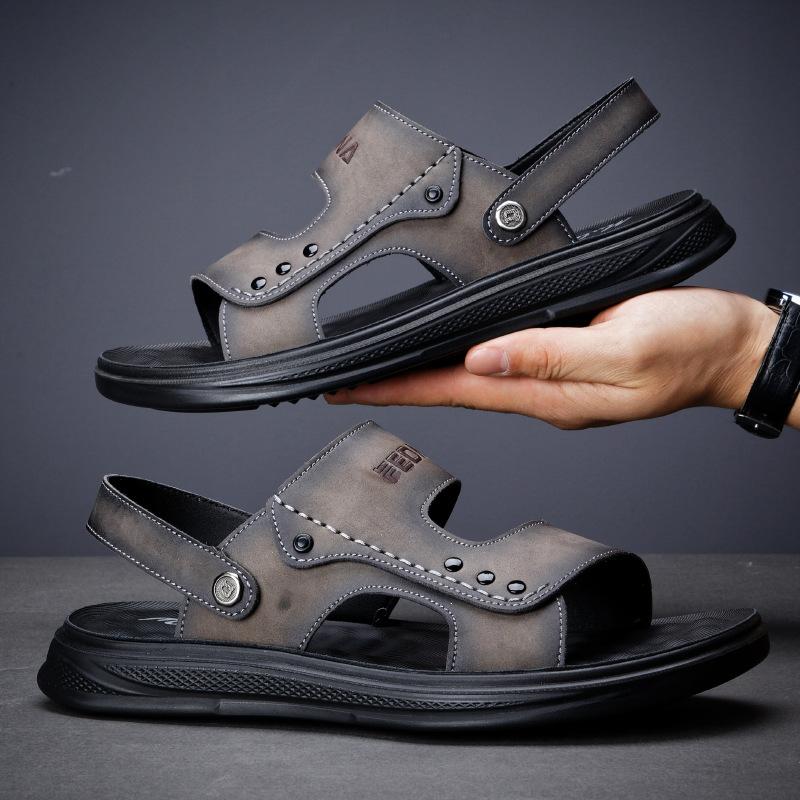 Men's Sandals Summer 2025 New Casual Outdoor Non-slip Soft-soled Beach Shoes Outer Wear Driving Sandals