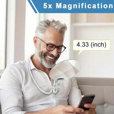 5-fache Lupe mit 6,38-Zoll-Lichtmodi für Senioren Linse 3 Lese-Näh-Naharbeits-Lupe