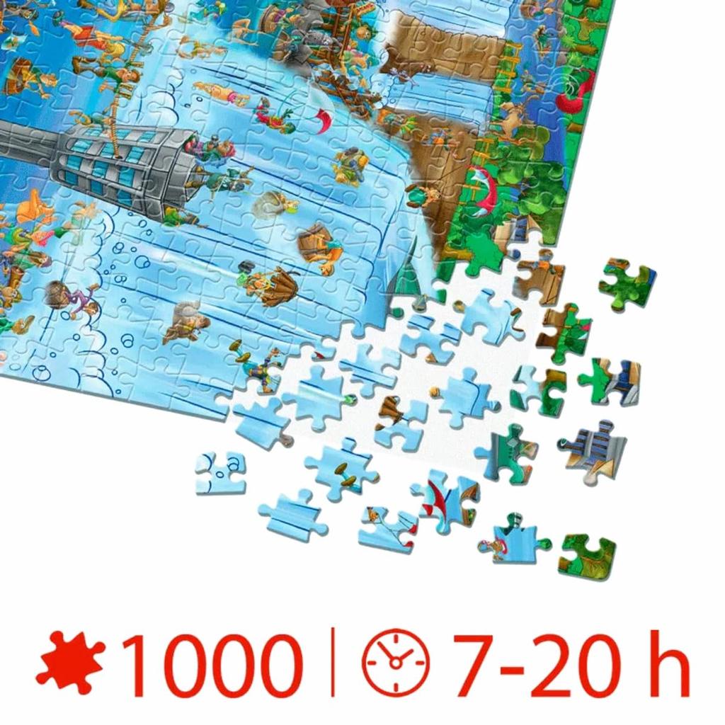 D-Toys 1000-piece Jigsaw Puzzle, 61218-CC14, Cartoon Collection: Niagara Falls, 47 X 68 Cm