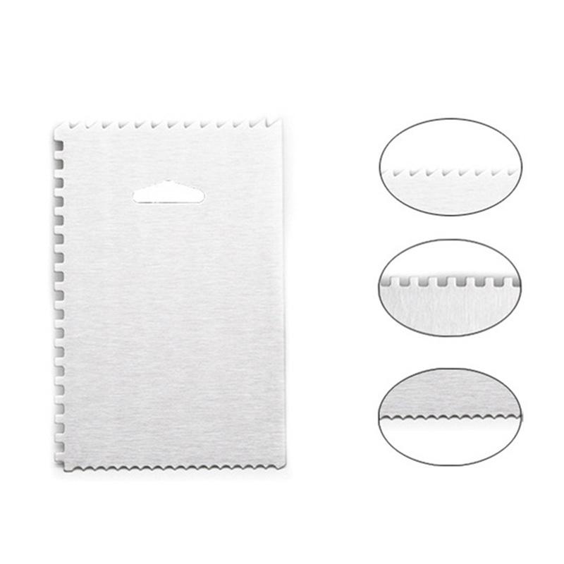Spatole Raschiatori per Fondant con Bordo Liscio Strumenti per Pasticceria Acciaio Inossidabile Decorazione Torta Accessori Cucina Gadget 6pz/set