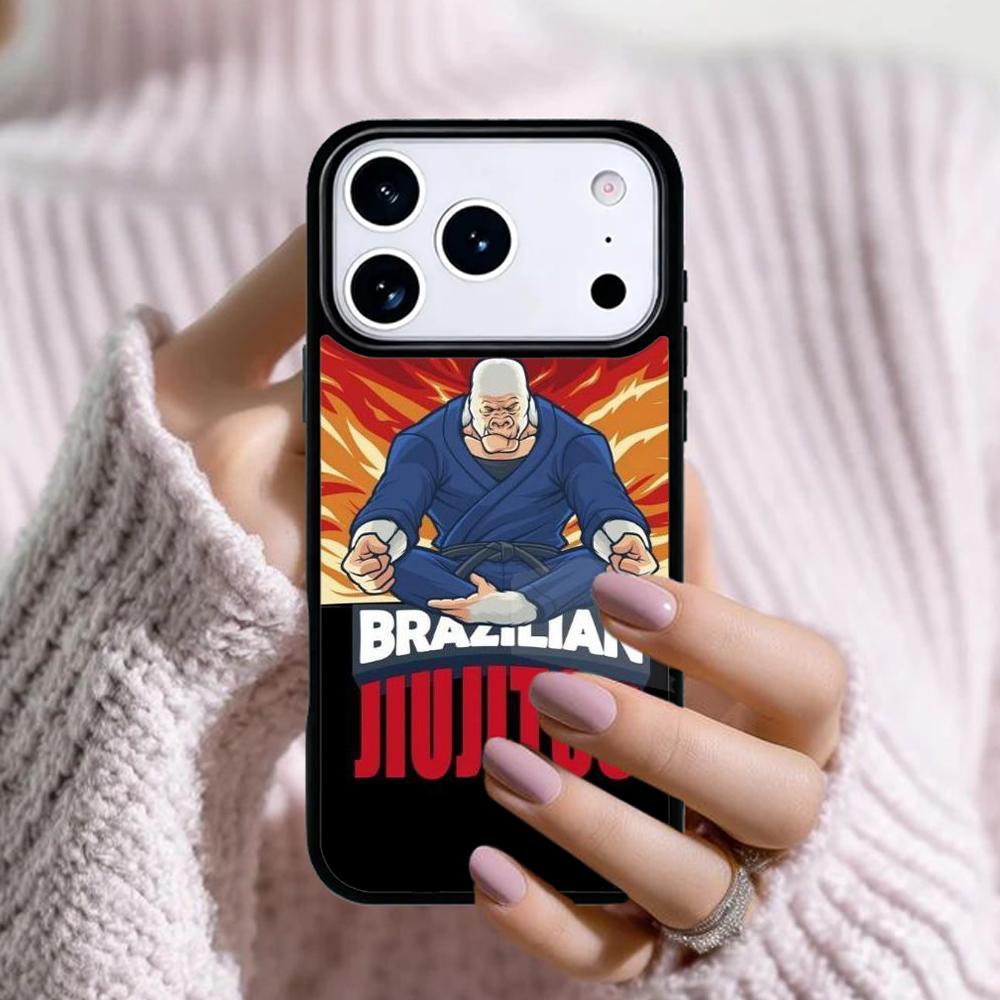BJJ Brazilian Jiu Jitsu Bumper Phone Case For Apple iPhone 17 Air 16E 15 14 Plus 13 12 11 Pro Max Mini Funda Cover