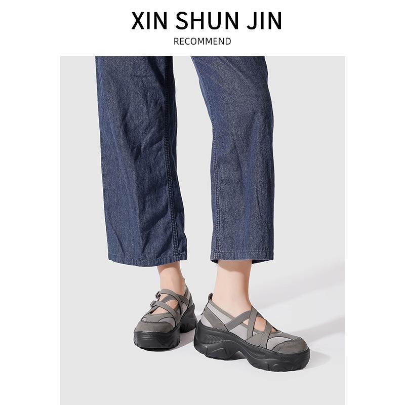 Retro platform Mary Jane shoes women's spring fashion ballet shoes locomotive style comfortable soft-soled casual shoes