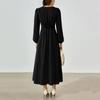 Women's Fashion Loose V-Neck Button High Waist Flowing Long Casual Dresses