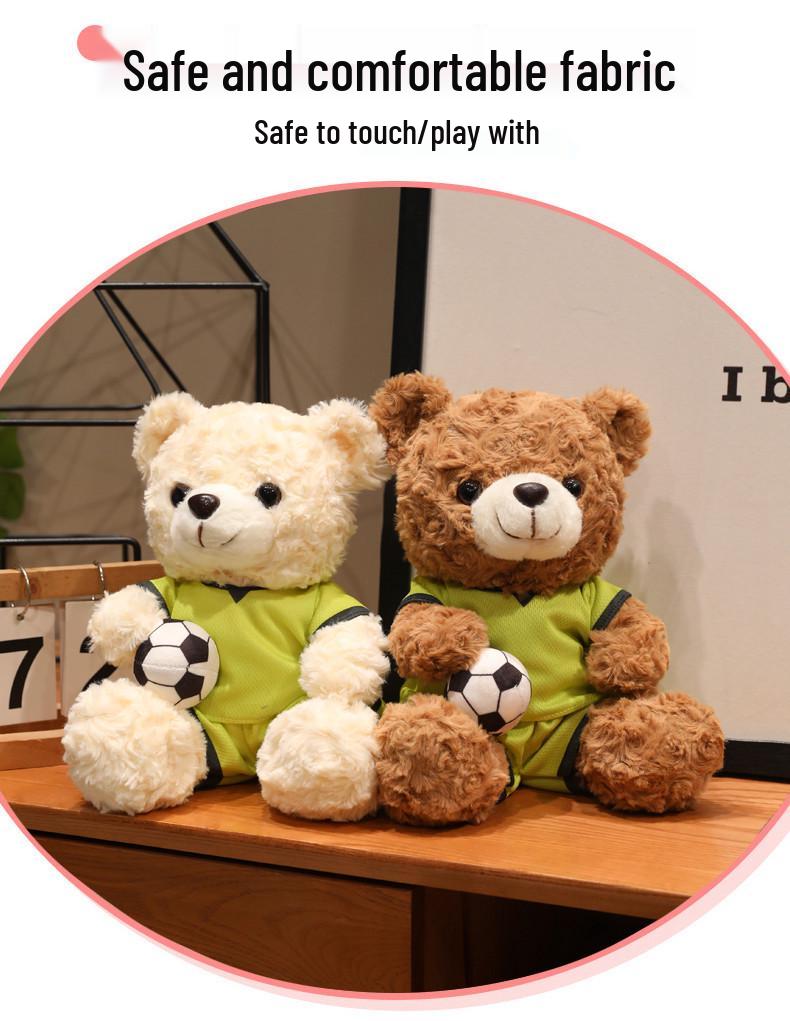 World Cup Football Teddy Bear Plush Doll - Cute Children's Gift Ornament Toy