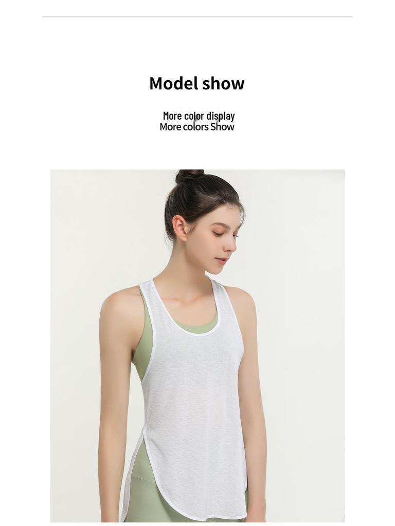 Women's Racerback Yoga Tank with Built-in Bra, Sleeveless Sports Top, Backless Design