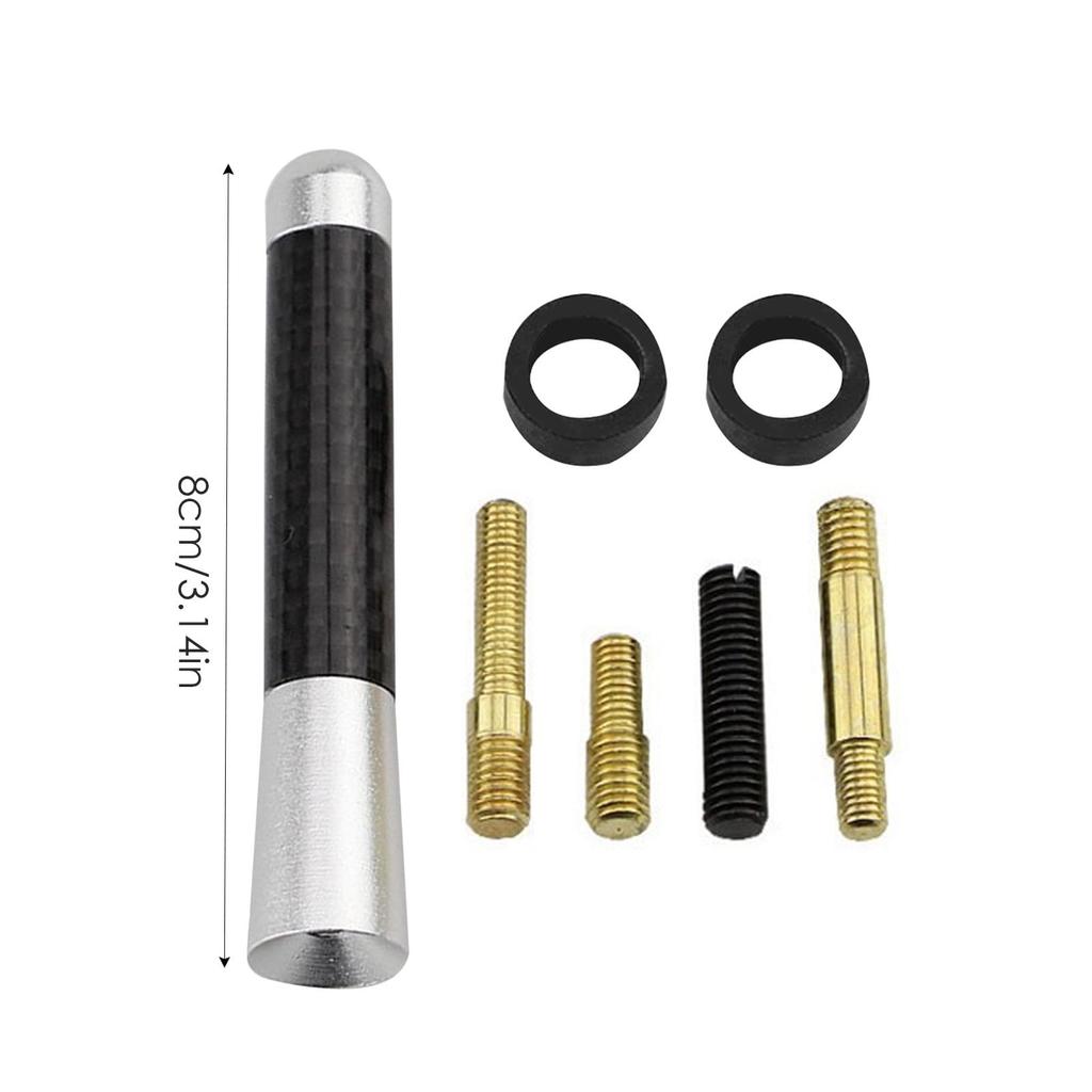 Tuwlopyu Truck Radio Antenna, Short Car Antenna - Short Carbon Fiber General Car Antenna