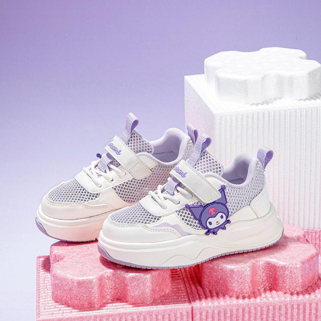 Kulomi Children's Shoes, Stylish Girls' Soft Soled Board Shoes, Lightweight and Breathable Single Mesh Sports Shoes for Summer
