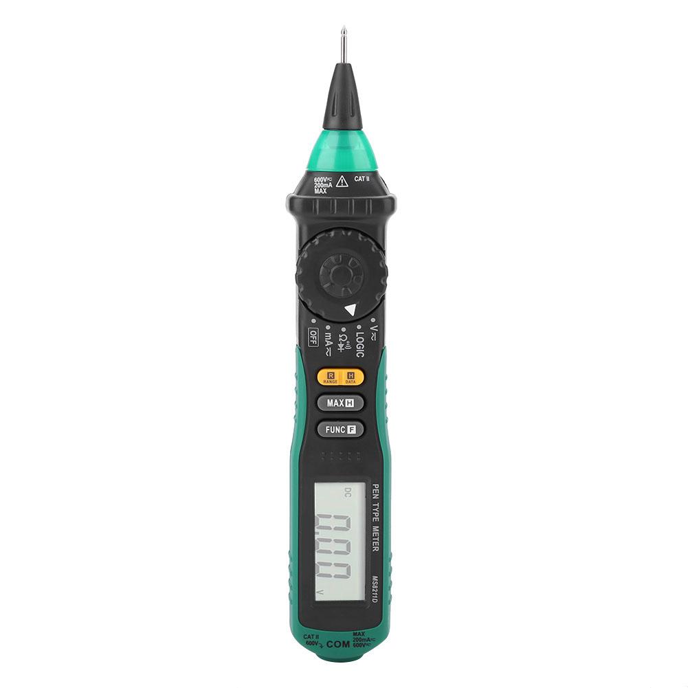 MS8211D LCD Digital Pen Type Multimeter Auto Range AC DC Voltage Current Resistance Tester