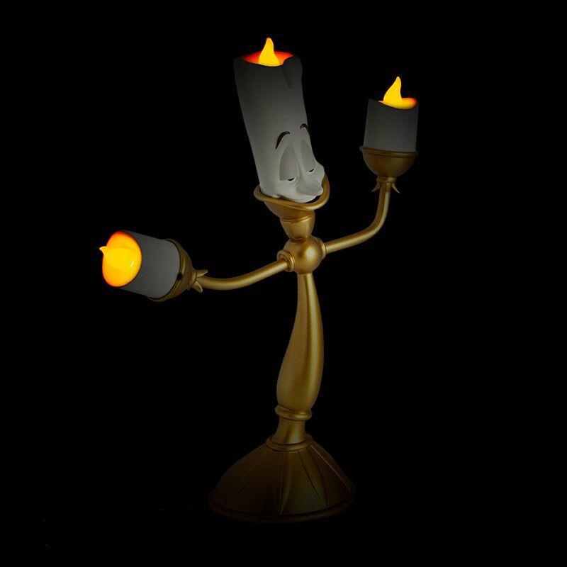 Beauty and the Beast Lumière LED Table Lamp, Alarm Clock, and Cogsworth Ornament