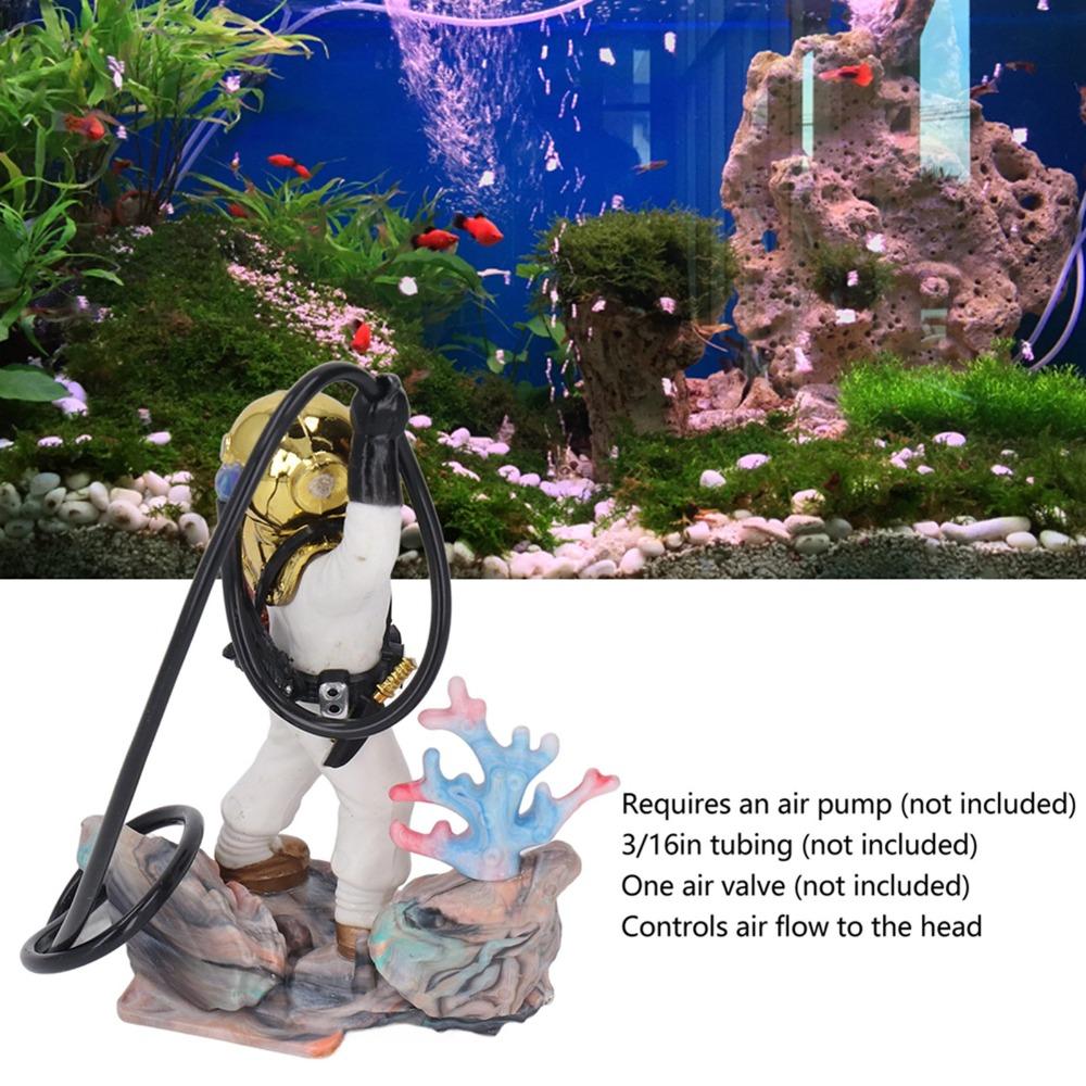 Exquisite Air Action Aerating Diver Decoration White/Red Hose Attachment Aquarium Decoration Deep Sea Style Fish Tank Ornament
