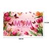 Pink Tulip Flower Background I Love You Best Mom Poster Props  Happy Mother’s Day Decor