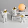 3Pc Astronaut Decor Action Figures and Moon Home Decor Resin Astronaut Statue Room Office Desktop Decoration Presents Boy Gift