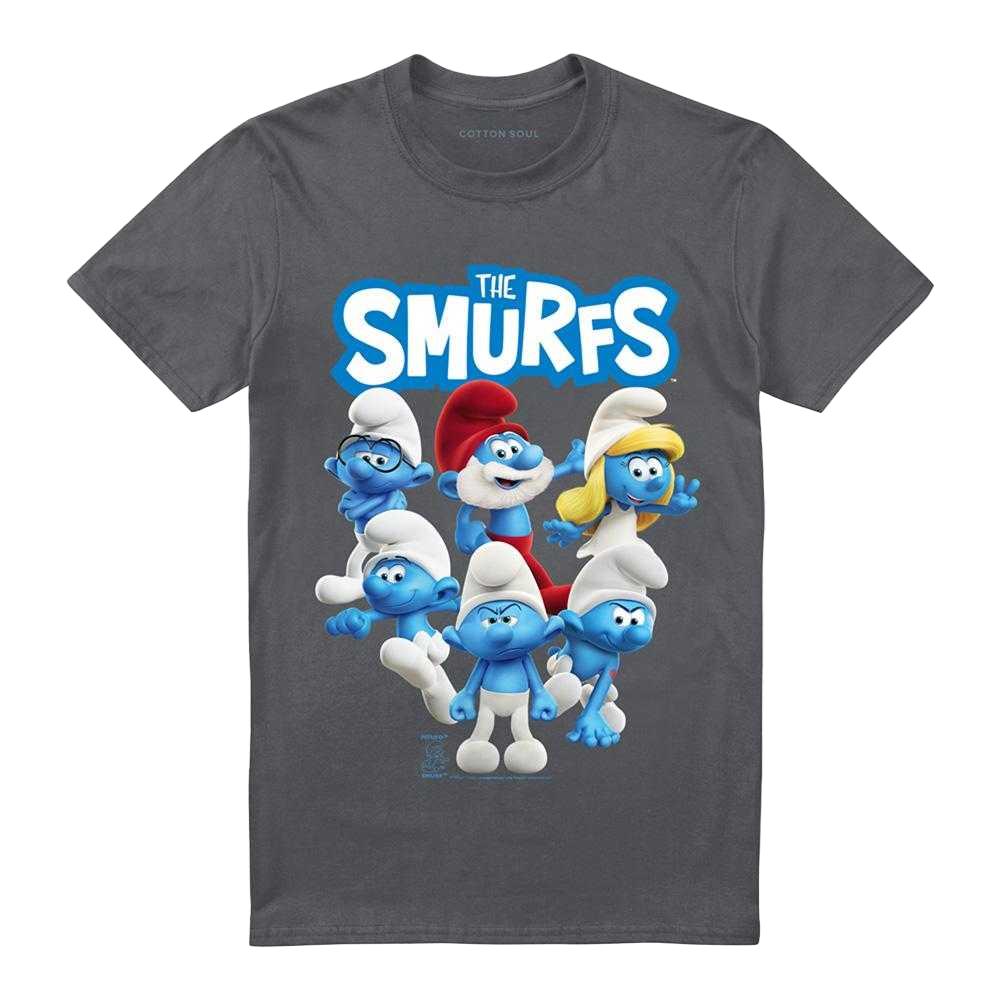 The Smurfs Unisex Adult Group Shot T-Shirt