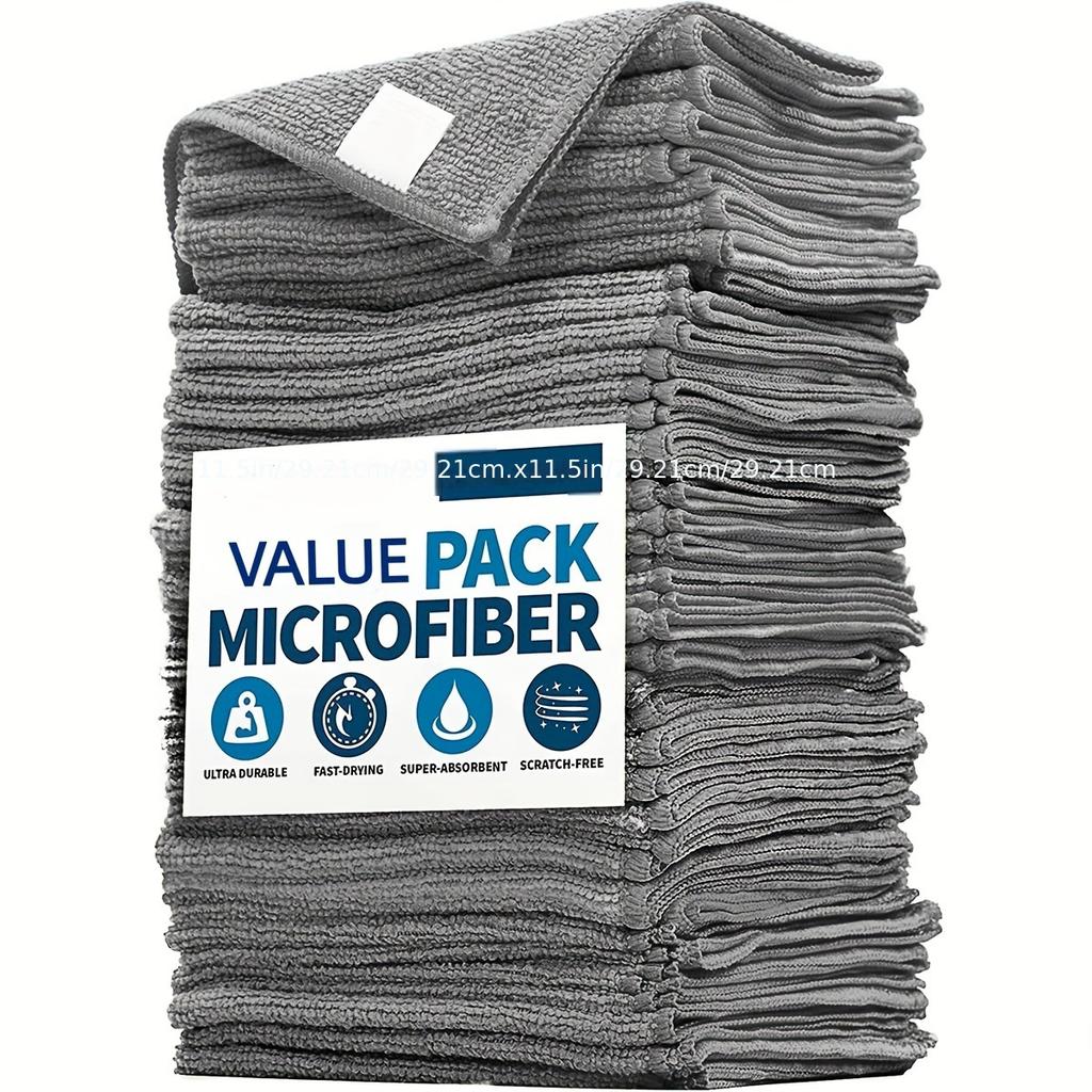 5pcs Microfiber Cleaning Cloths, Multipurpose, Super Absorbent, Non-Electric, Reusable Dish Towels for Kitchen, Bathroom, Kitchen Towels