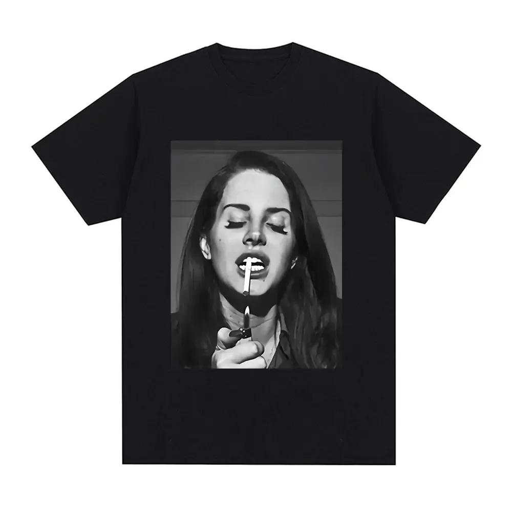Singer Lana Del Rey T Shirt Ultraviolence Music Album Tshirt Unisex Wounisex Hip Hop Vintage Short Sleeve T Shirts Gothic Streetwear