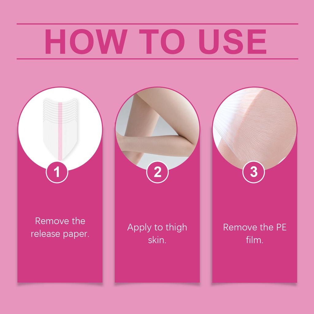 Leg Anti-abrasion Patches Prevent Thigh Friction, Reduce Scratches, Lift And Shape, And Apply Anti-abrasion Patches.