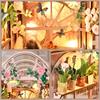 Garden Miniature House Book Nook Kit 3D Puzzle Wooden DIY Home Decoration For Bookshelf Insert Magic Book House Stand Bookshelf