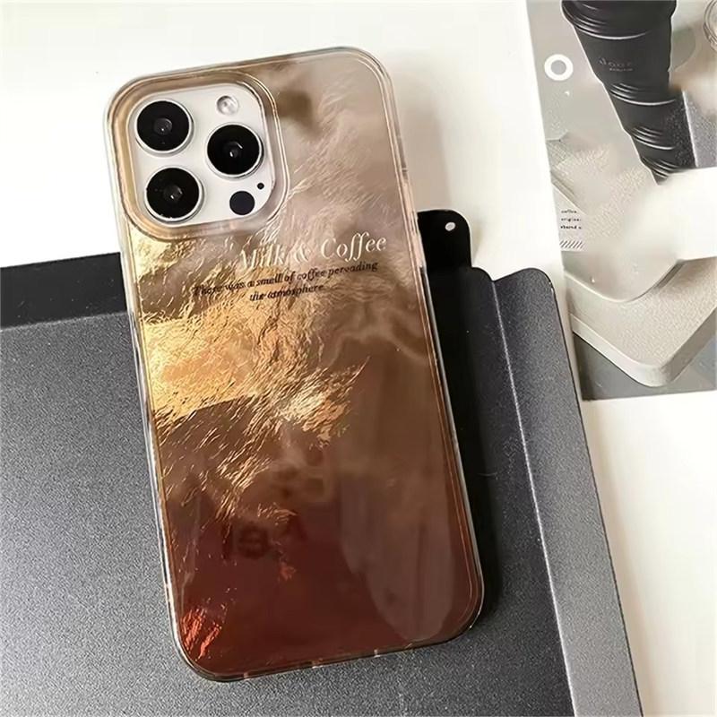 

Корейский ретро чехол для телефона с градиентным узором Аврора Айсберг для iPhone 17 11 12 13 14 15 16 Pro Max XS XR 7 8 Plus 16e iPhone 7