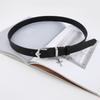 Punk Cross Pendant Jean Pants Belt  Retro Men Woman Waist Strap Pu Leather Metal Pin Buckle Hip Hop Waistband