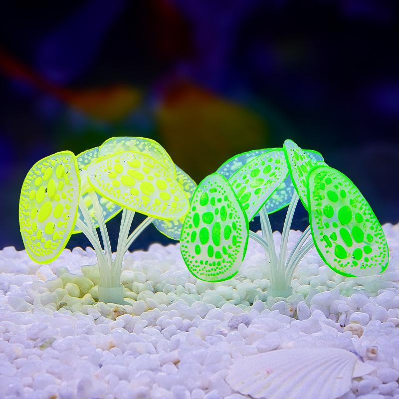 Simulierte Künstliche Pflanze Pilz Koralle Silikon Aquarium Unterwasser Unkraut Gras Aquarium Fischbecken Dekoration Ornament