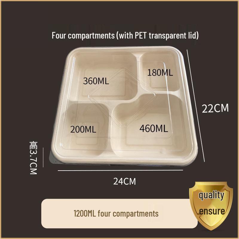 Disposable Pulp Meal Prep Containers with Lids