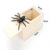 Funny Scare Box Prank Spider Wooden Fidget Anti-Stress Scare Toy Box  Play Trick Joke Surprise Adult Halloween Toys For Children