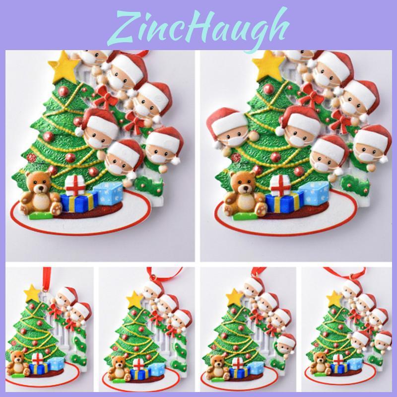 Beautiful Resin Christmas Tree Hanging Ornaments For Family Of 2-7 People