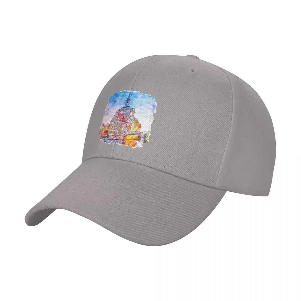 Bamberg gerUnisexy watercolor sketch hand drawn Baseball Cap Sports Cap Luxury Hat Rugby Womens Beach Outlet Unisexs