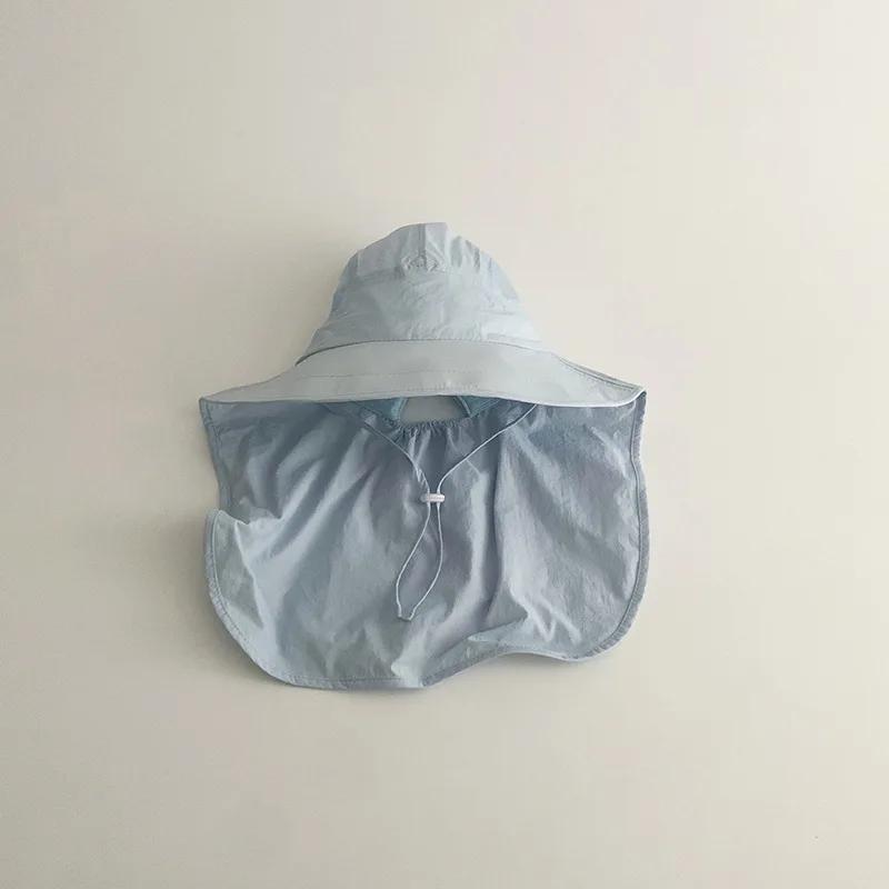 NewThin Sunshade Baby Hat Korean Fashion Candy Color Kids Fishmen Hat Breathable Big Rim Travel Hat Clothes Accessories