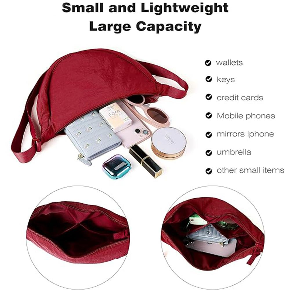 Nyl Hobos Crossbody Bag for Women Casual Shoulder Bags Large Capacity Tote Dumpling Bag Lightweight Travel Sling Bag