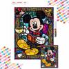 DIY Diamond Painting Mickey Drinking Coffee Cross Stitch Kit Mosaic Art Diamond Painting Full Circle Diamond Home Decoration