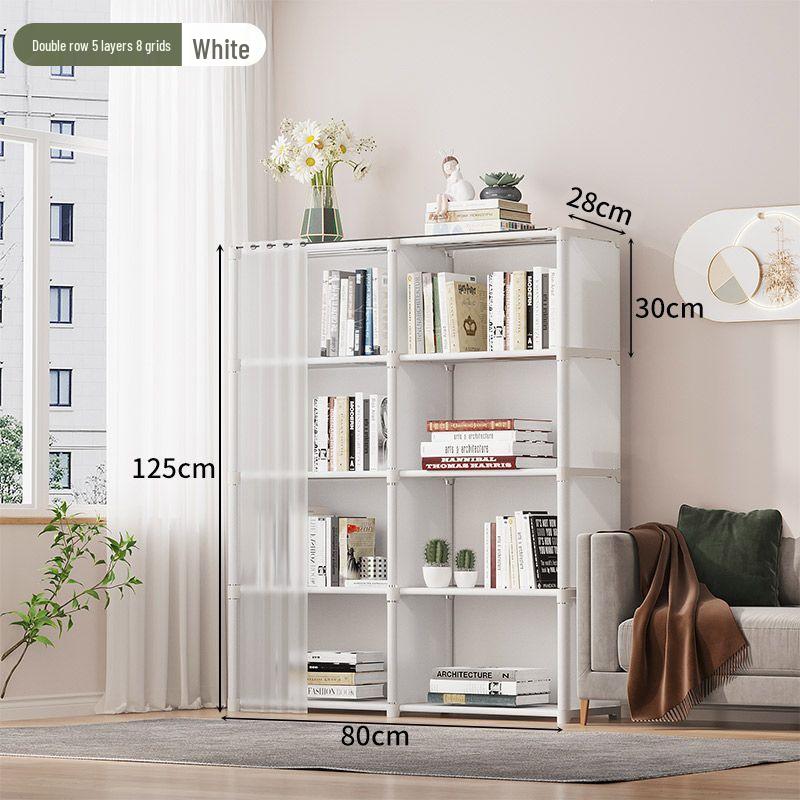 Multi-Layer Dustproof Floor Bookshelf for Home and Kids' Books, Desk-Side Book Storage Rack